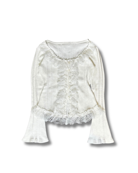 フリルフレアカーディガン