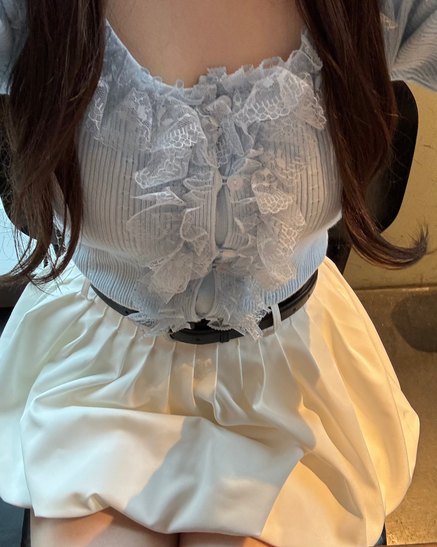 フリルフレアカーディガン