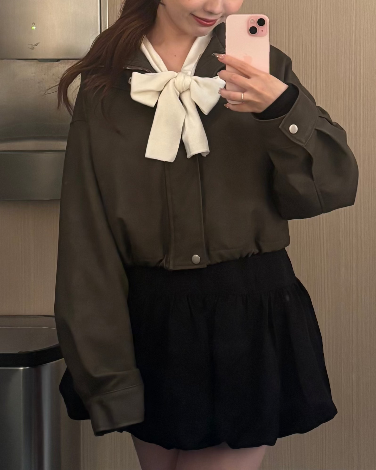 リボンニット トップス