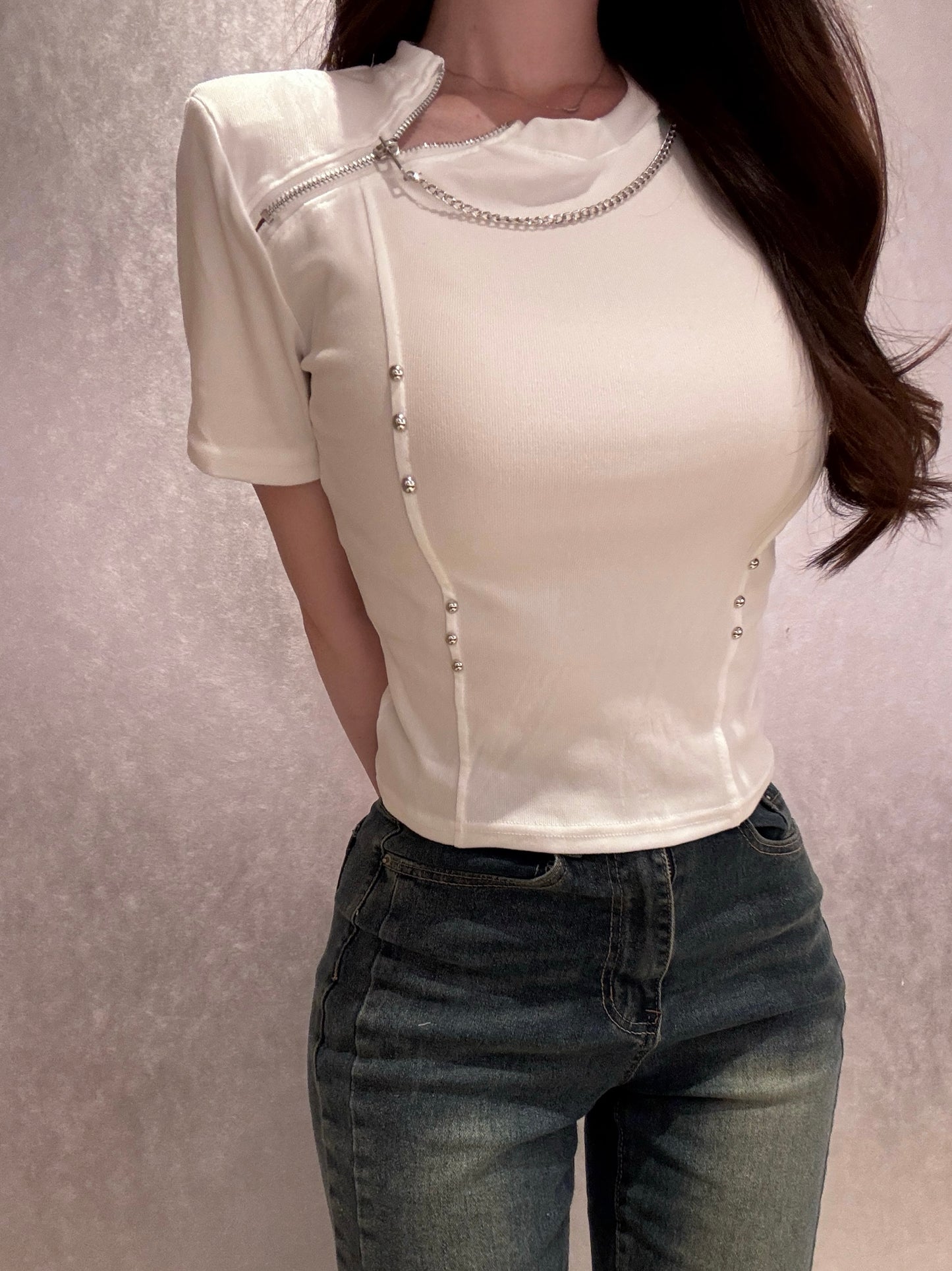 チェーンスタッズTシャツ