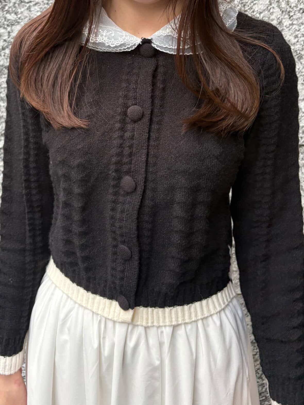 [produced by riri] バイカラーレディカーディガン