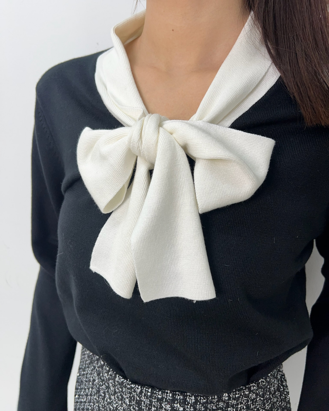 リボンニット トップス