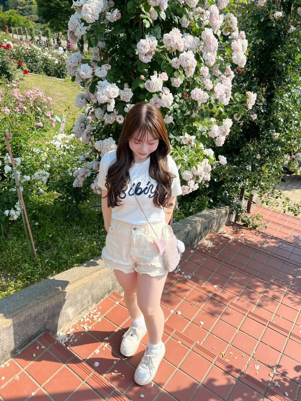 [produced by ゆづき] フリルショートデニムパンツ