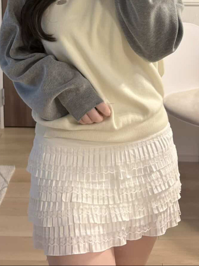 [produced by ゆづき]レースティアードミニスカート