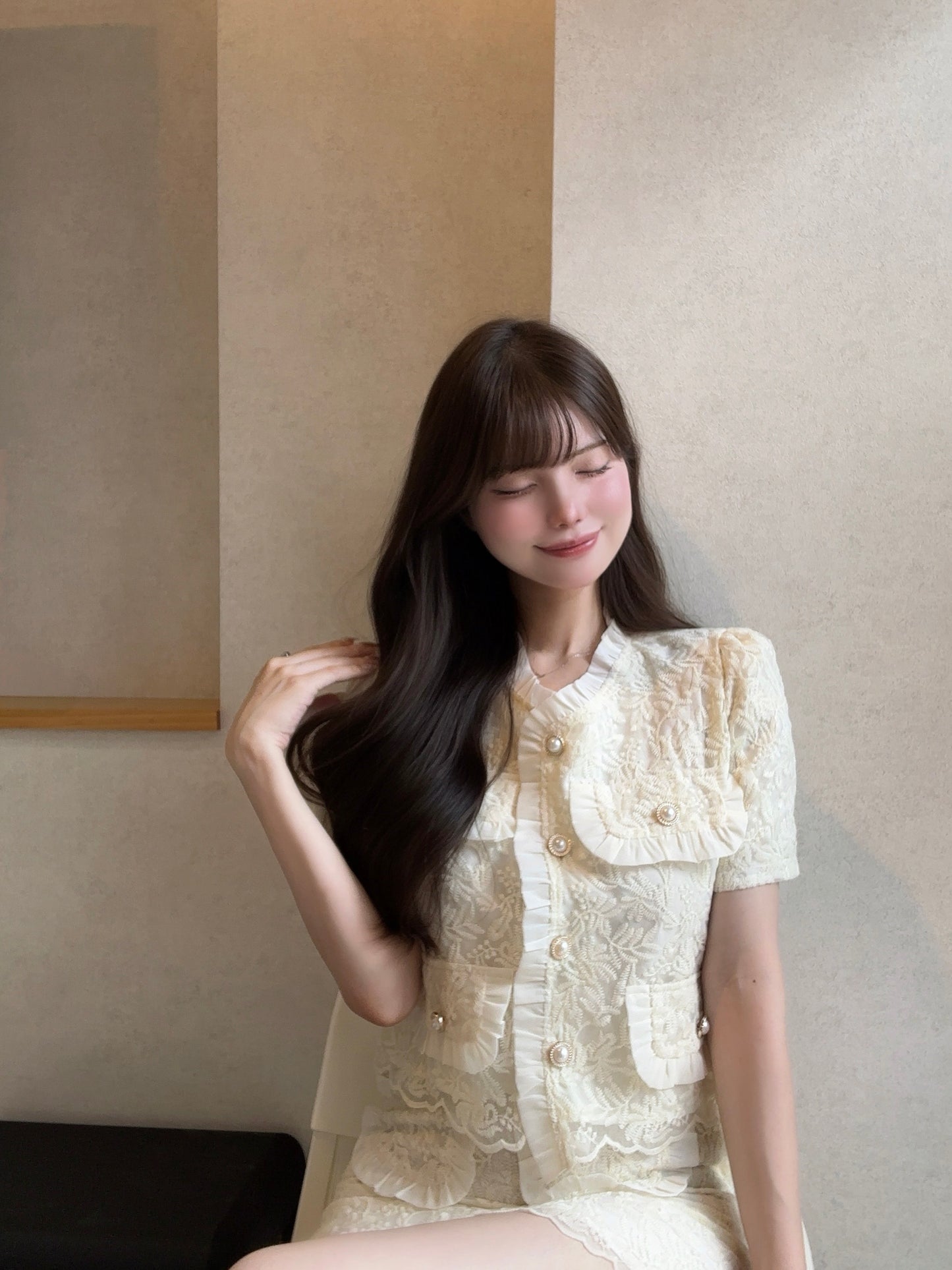 【produced by ayumi】フローラルレースセットアップ