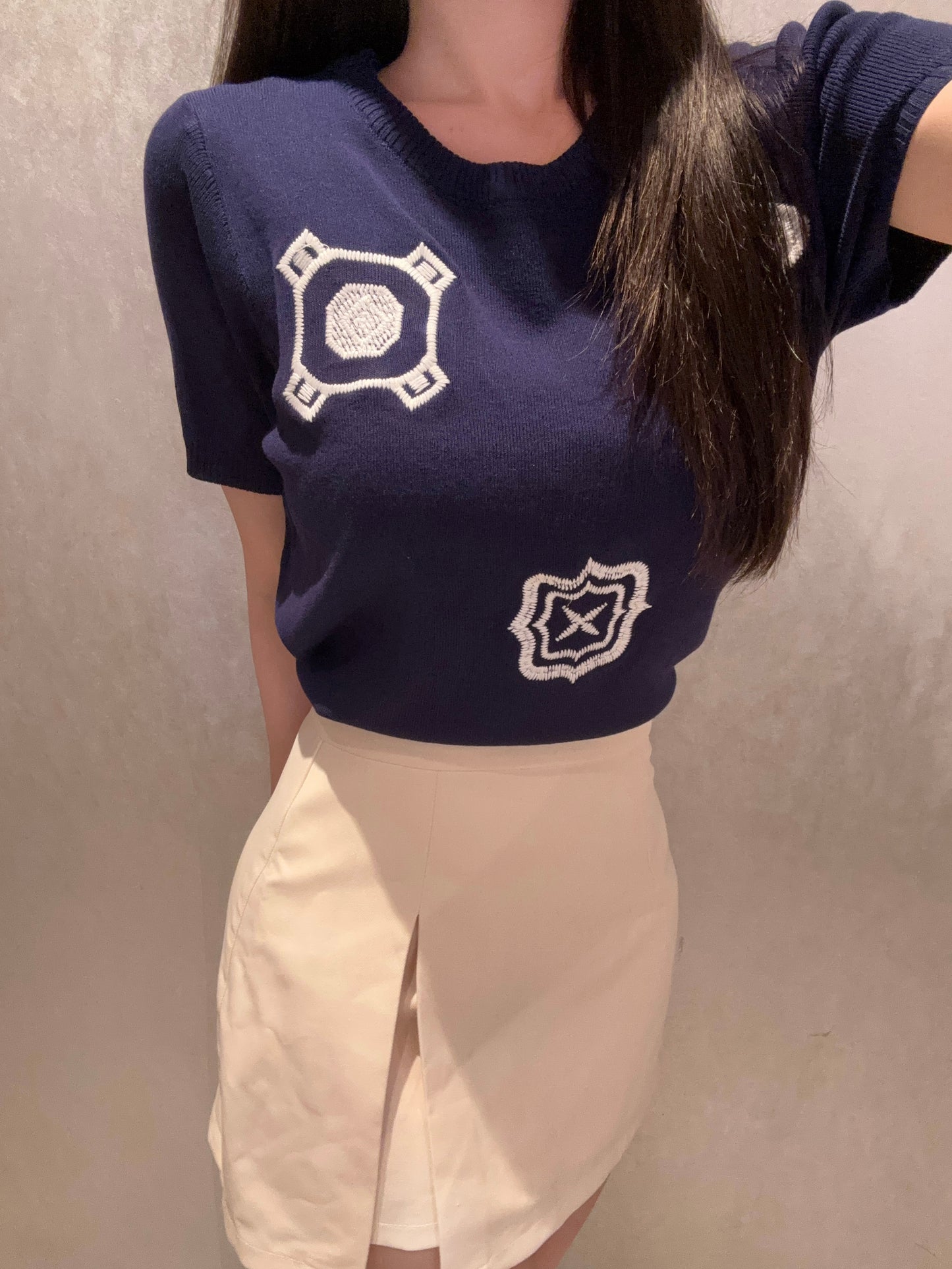 エンブレムワッペンサマーニット