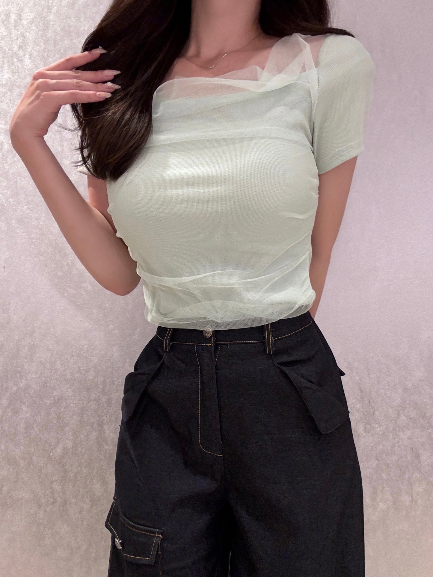 シアードレープTシャツ