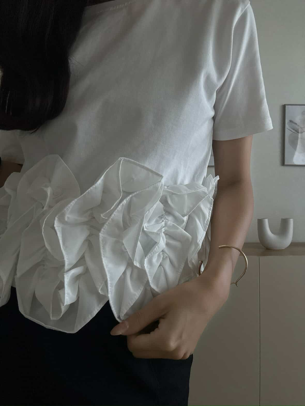 【produced by haru】花邊荷葉邊上衣