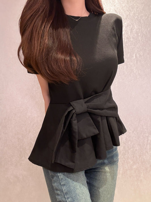 カシュクールペプラムTシャツ