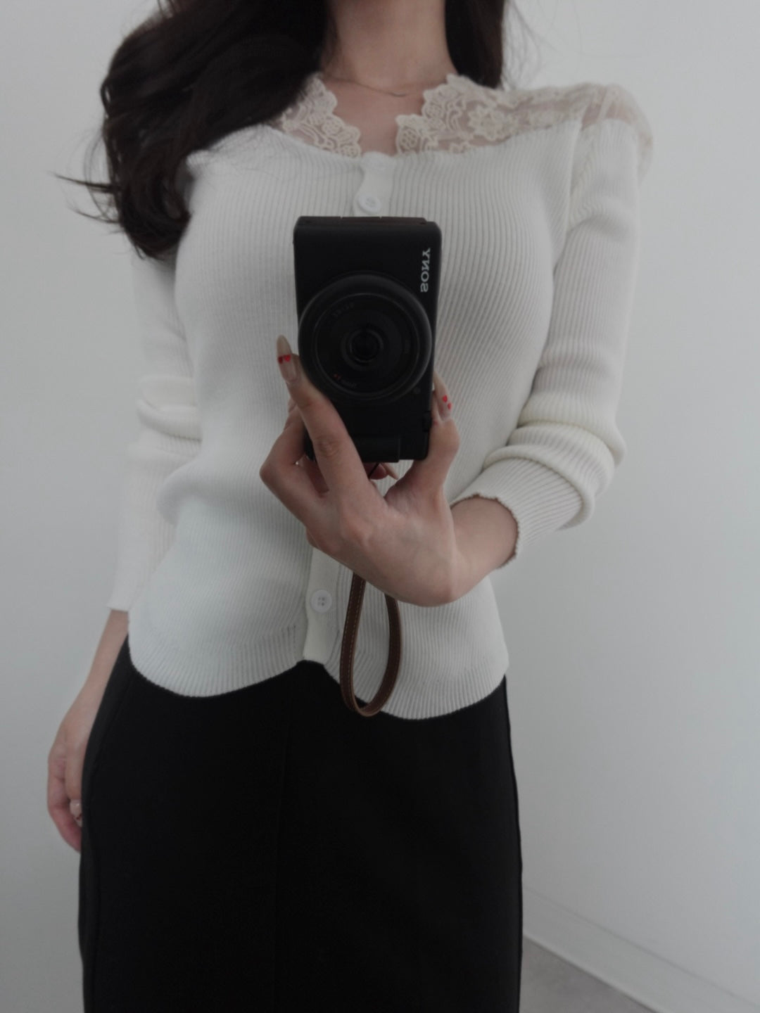 【produced by ayumi】クロシェレースショルダートップス