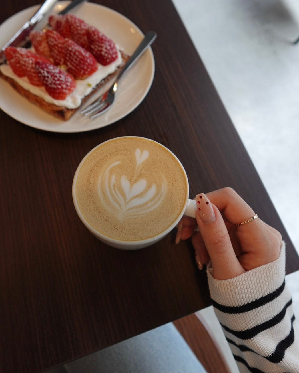 [produced by rei] セーラーボーダーフレンチトップス