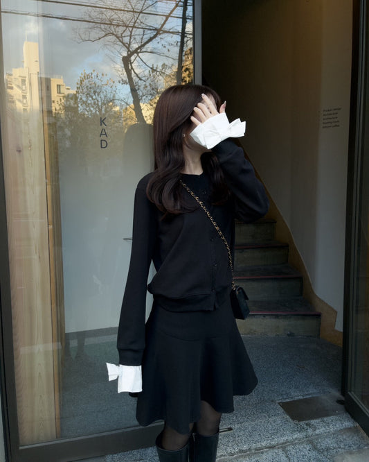 [produced by rei] 袖リボントップス