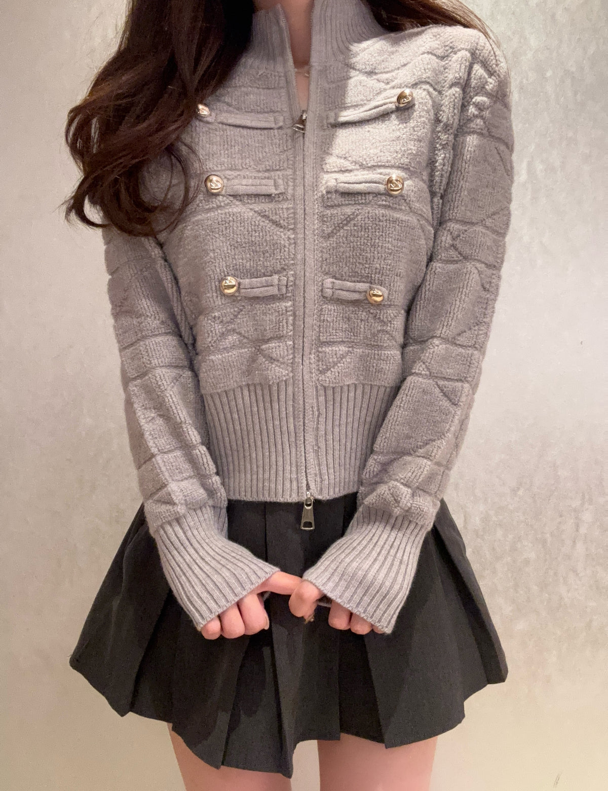 ナポレオンジップカーディガン