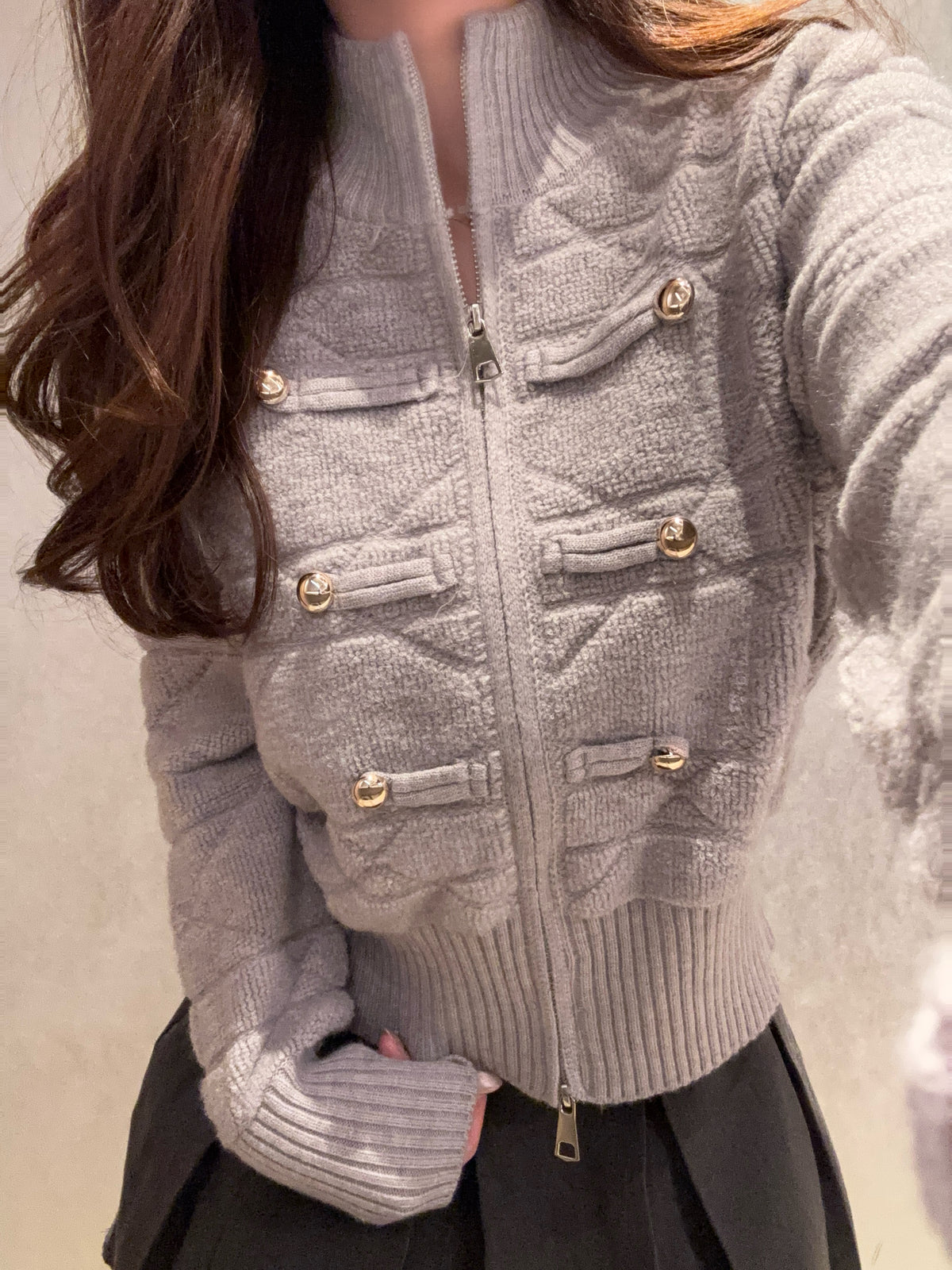 ナポレオンジップカーディガン